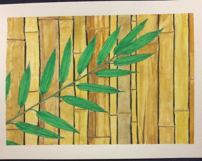 Zen Bamboo Watercolor -