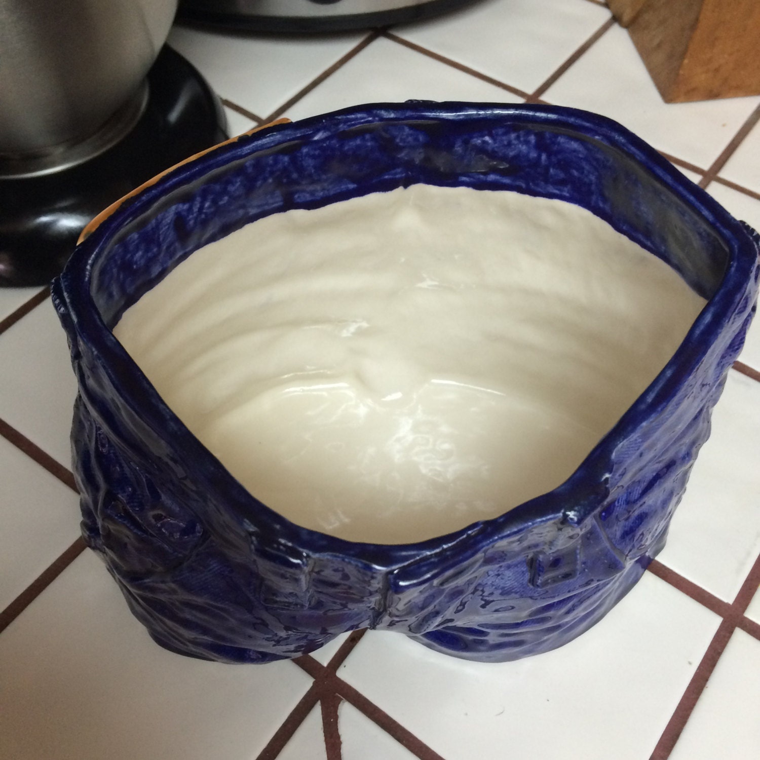 Ceramic blue jeans bakeware