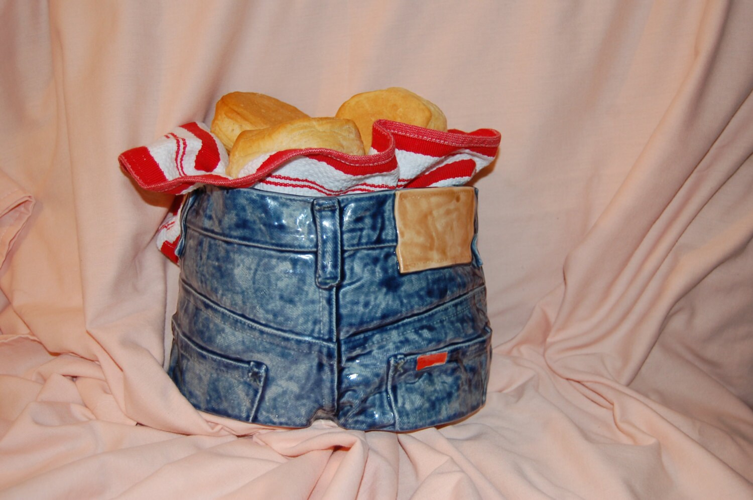 Ceramic blue jeans bakeware