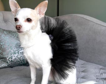 Black dog tutu, Cute dog outfit, Bling pet costume, dog photo shoot outfit, wedding costume, cute puppy outfit, custom pet outfit