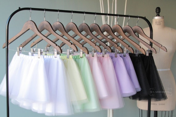 Handmade Tulle Skirt, Bridal Flower Girl Tutu, Elastic Waistband