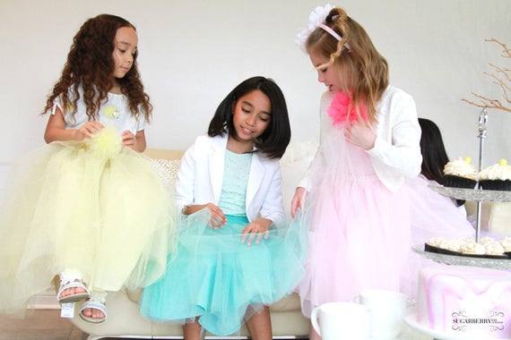 Handmade Kids Tulle Skirt – Knee Length, Elastic Waist
