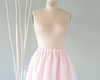 Pink,Tulle Skirt,Tutu,Tea length,Wedding,Bridal,Bridesmaid, Bachelorette,Cocktail,Evening wear,Flared skirt,Tea party,Satin elastic waist