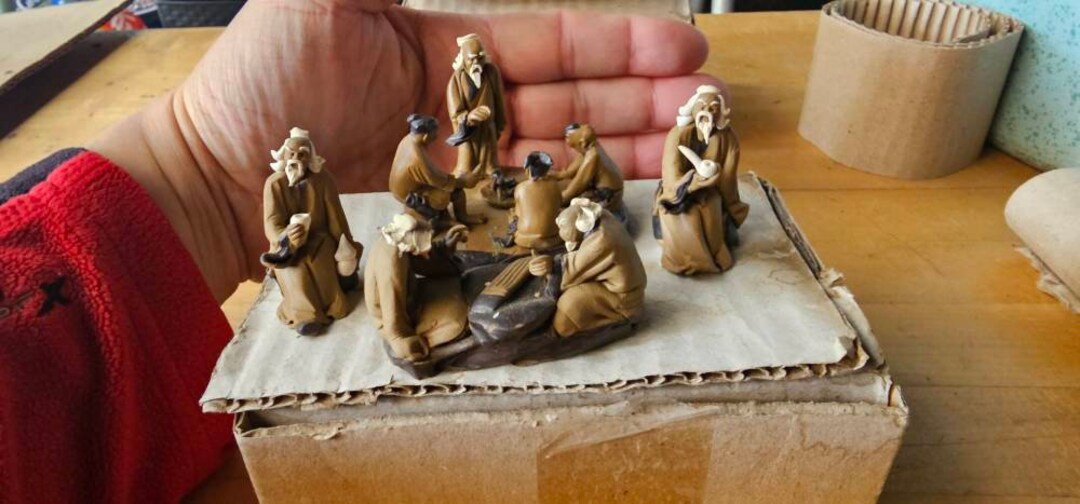 Nice Bonsai Mudmen Ceramic Figurines Set Etsy