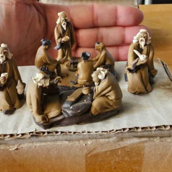 Schönes Bonsai Mudmen Keramik Figuren Set