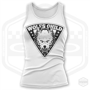 Bands &#39;n&#39; Bones Women&#39;s Cult Wolfs Child Blues Goth Rock Tank-Top