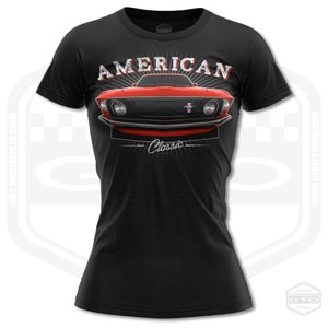 Women&#39;s 1969 Ford Mustang American Muscle Car T-Shirt