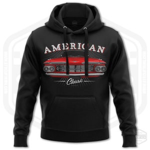 1969 Chevy Impala Tribute Men&#39;s Hoodie Black | S-3XL | Made In USA | Muscle Car Fan Art Gift Idea