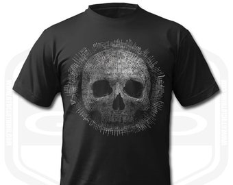 Bands 'n' Bones Men's Skull Circle T-Shirt | Goth Noir