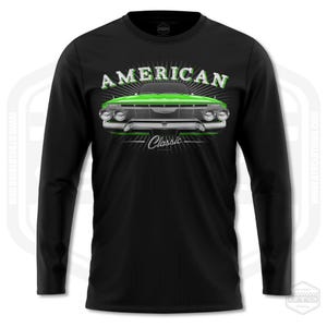 1961 Impala Long Sleeve Shirt Men Classic American Car Fan Art