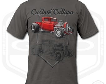 Custom Culture Hot Rod T-Shirt Men Hot Rod Fan Art