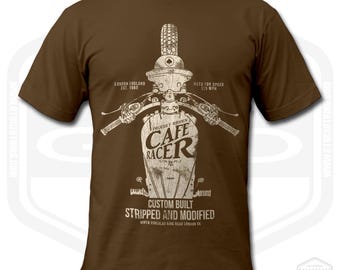 Cafe Racer Proud T-Shirt Men Classic Motorcycle Fan Art