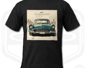 1957 Thunderbird T-Shirt Men Retro 2 Classic Car Fan Art
