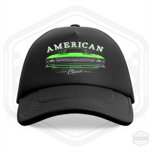 1967 Chevy Camaro Trucker Cap Black | OneSize | Made In USA | American Muscle Car Fan Art Car Guy Hat Gift Idea