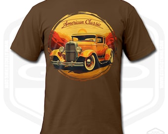 Model A Retro T-Shirt Men Hot Rod Fan Art