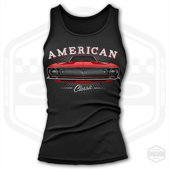 American Hotrods Tank Top Ladies Womens Vintage Racers Cars Retro USA Vest