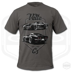 1969 Corvette T-Shirt Men C3 Badge American Sports Car Fan Art