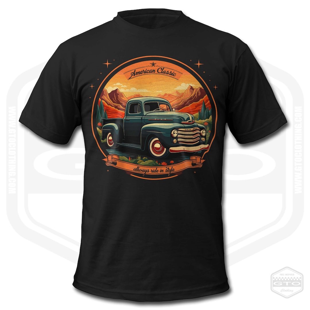 T-shirt Manica Lunga Ford An American Classic – Maglietta Grafica Da Uomo Con Licenza Ufficiale Ford Truck