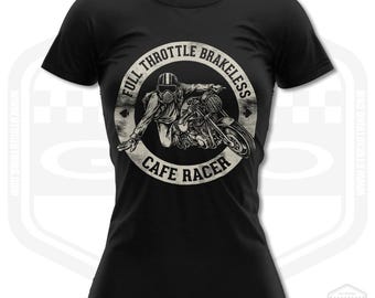 Cafe Racer Brakeless T-Shirt Women Classic Motorcycle Fan Art