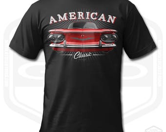 1960 Corvair T-Shirt Men Classic American Car Fan Art