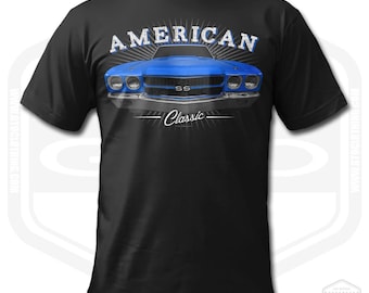 1970 Chevelle SS T-Shirt Men American Muscle Car Fan Art