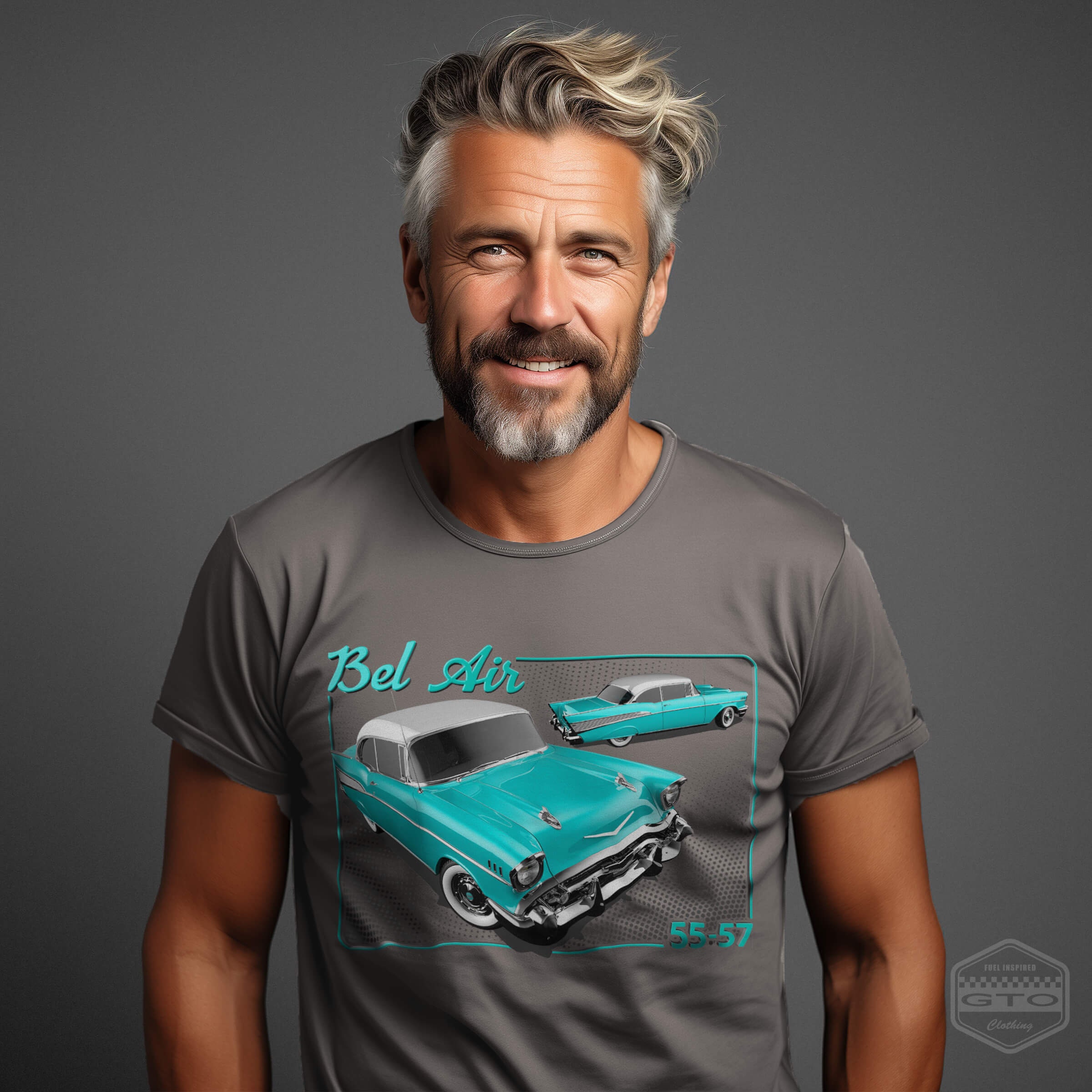 Men's 1957 Chevrolet Bel Air American Classic Car T-Shirt 2