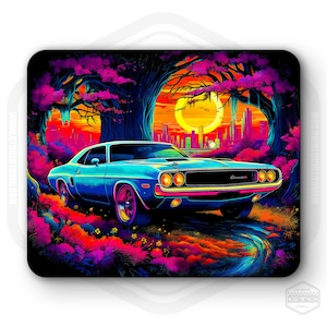 Dodge Challenger Amerikaanse oldtimer muismat | Fanart