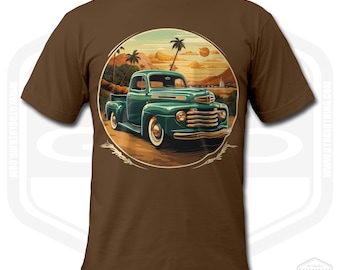 1950 F1 T-Shirt Men Retro 5 Classic Car Fan Art