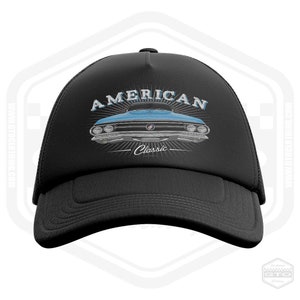 1963 Buick Wildcat Trucker Cap Schwarz | Einheitsgröße | Hergestellt In USA | Amerikanisches Muskelauto Petrolhead Getriebekopf Auto-Geek