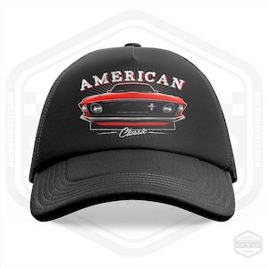 1969 Ford mustang Trucker Cap Schwarz | Einheitsgröße | Hergestellt in den USA