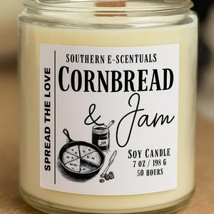 Cornbread & Blackberry Jam Candle: Wood Wick Soy Candle