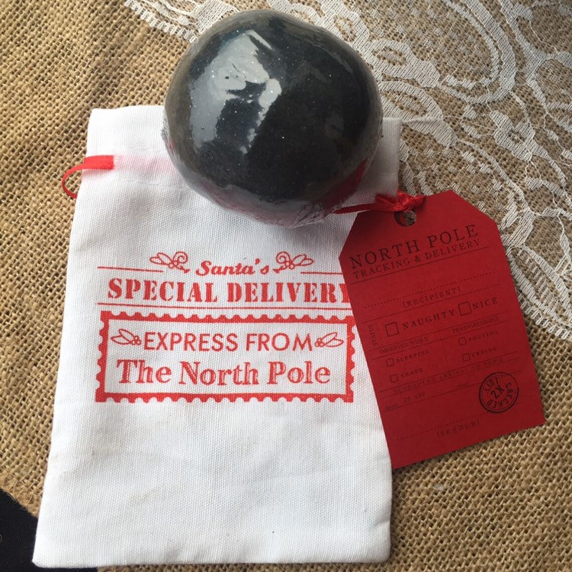 Lump of Coal Bath Bomb Christmas Stocking Stuffer Gift White Etsy