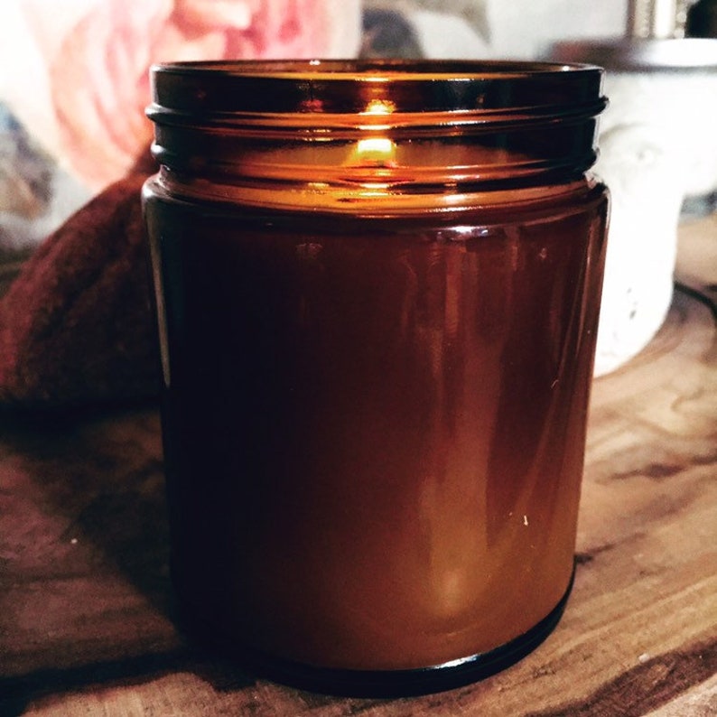 Leather and Smoke Wood Wick Soy Candle 8 oz. Soy Candle Etsy