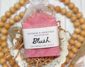 Blush Handmade Soap, Scented Floral Soap, Wedding Soap, Pink and White Soap, Bridesmaid Gift, Mother's Day Gift