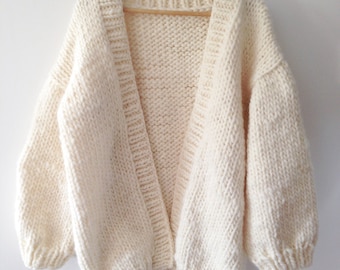 Patron Chunky cardigan sans coutures