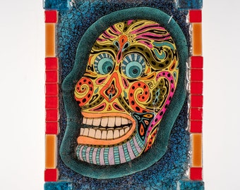 Day of The Dead Blue #3 (5x7)