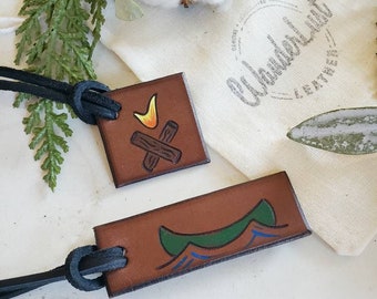 Camping Luggage tags. Camping Gift. Outdoor Luggage Tags. Hiking Tags. Hiking Luggage Tags.