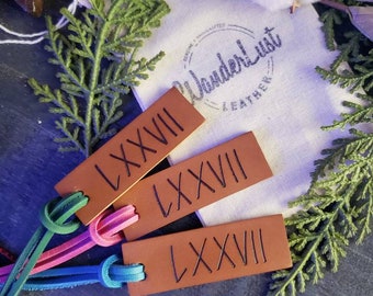 Roman Numeral Tag. Roman Numeral Gift. Roman Numeral Tags.  Custom Travel Gift.