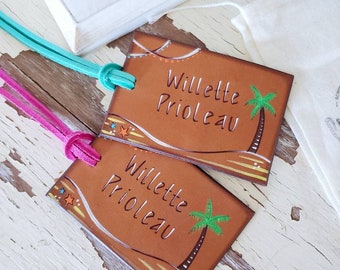 Beach Luggage Tag. Tropical Luggage Tag. Luggage Tag Favors.