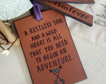 Quote Luggage Tag. Quote Tags. Custom Quote Tags.