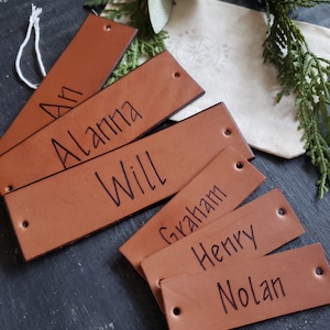 Custom Leather Name Patch: Personalized Sew On Tags