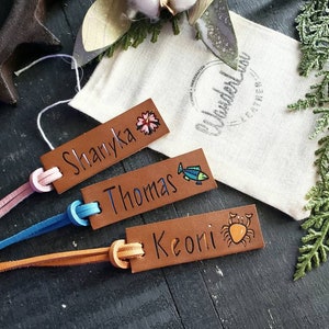 Personalized Leather Luggage Tag: Handmade Travel Tags