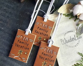 Family Vacation Luggage Tags. Family Vacation Tags. Tropical Luggage Tags.