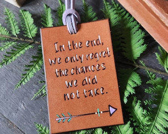 Custom Quote Tag. Personalized Luggage Tag. Arrow Luggage Tag.