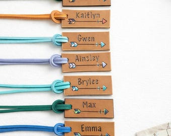 Personalized Leather Luggage Tag | Custom Kids Travel Bag Tag