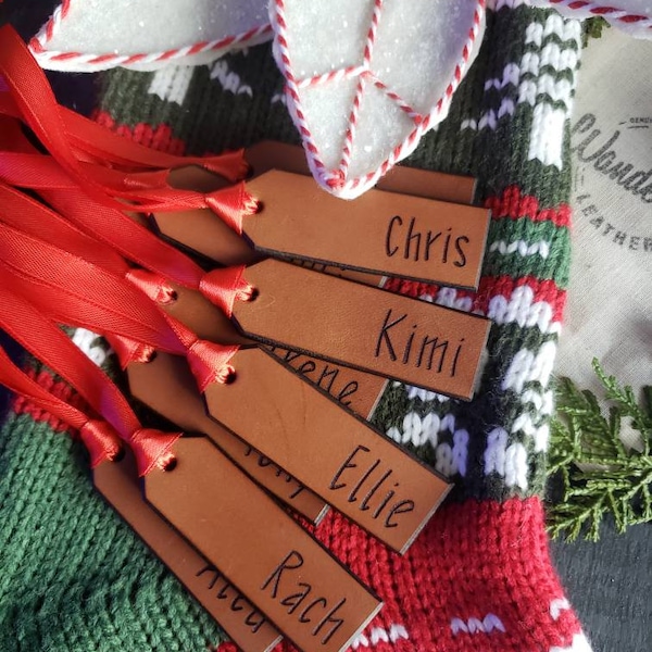 Stocking Name Tag Etsy