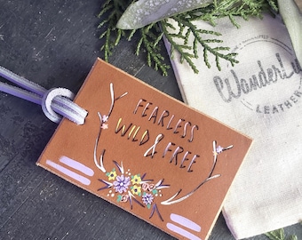 Boho Luggage Tag. Arrow Luggage Tag. Boho Antler Tag. Boho Themed Tag.