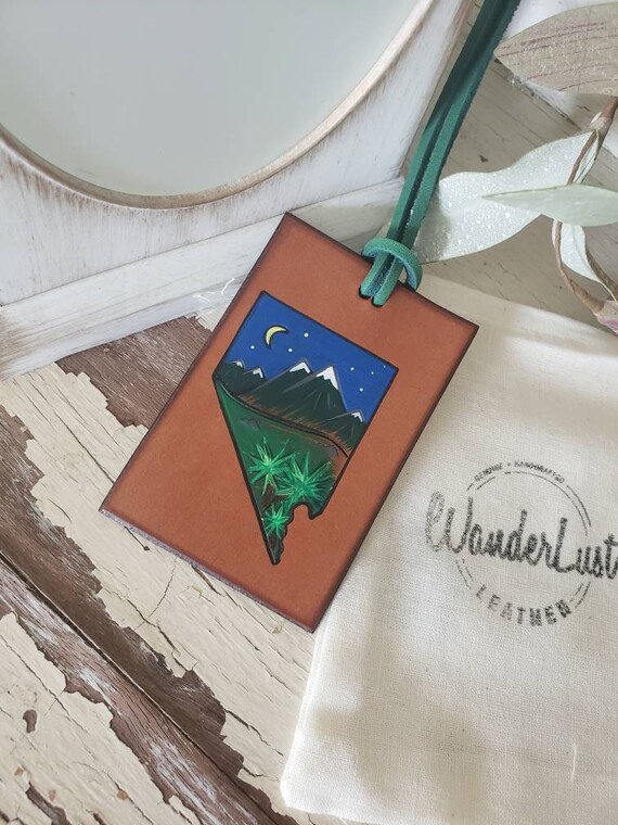 Mountain Luggage Tag. Montana 
