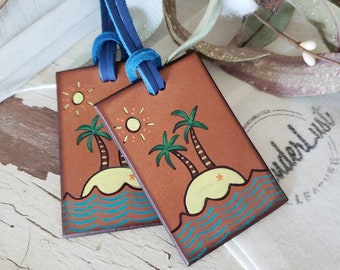 Palm Tree Tag. Palm Tree Favors. Palm Tree Luggage Tag.