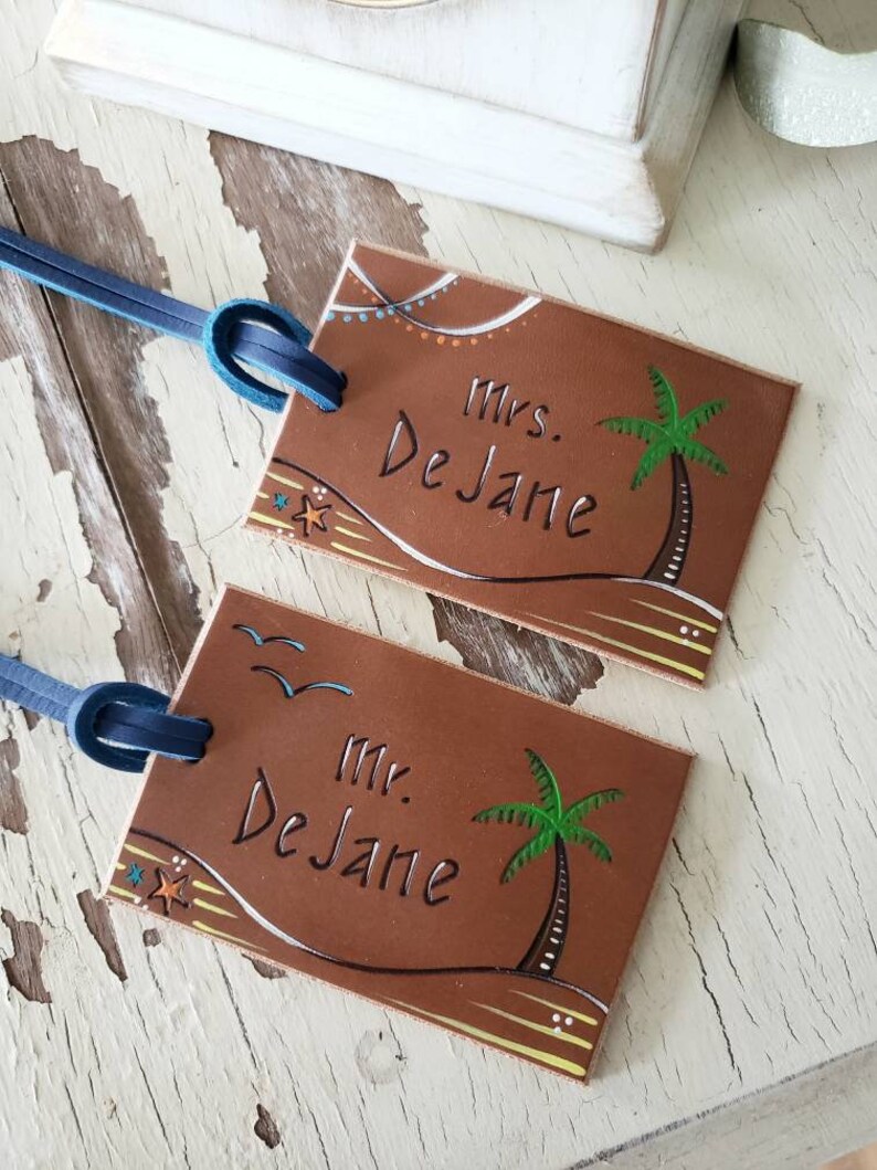 Leather Luggage Tags Wedding Favor. Destination Favor Tags. Etsy